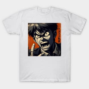 Altered Japanese Comic Boy - Vintage and Retro Image T-Shirt